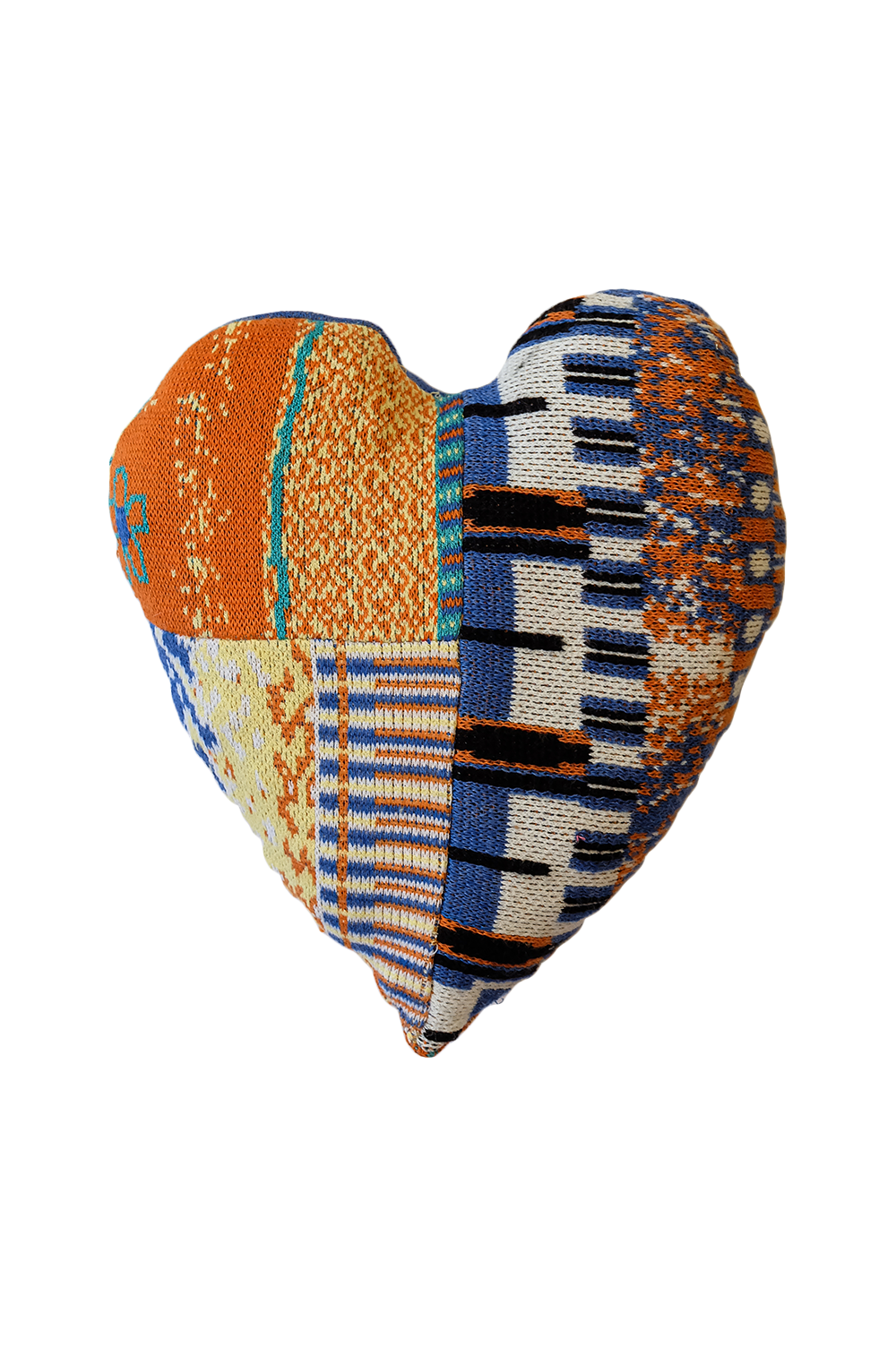 Cloud Jacquard Patchwork Heart Pillow image 1