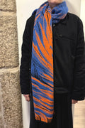 Colorful Orange and Blue Scarf image 0