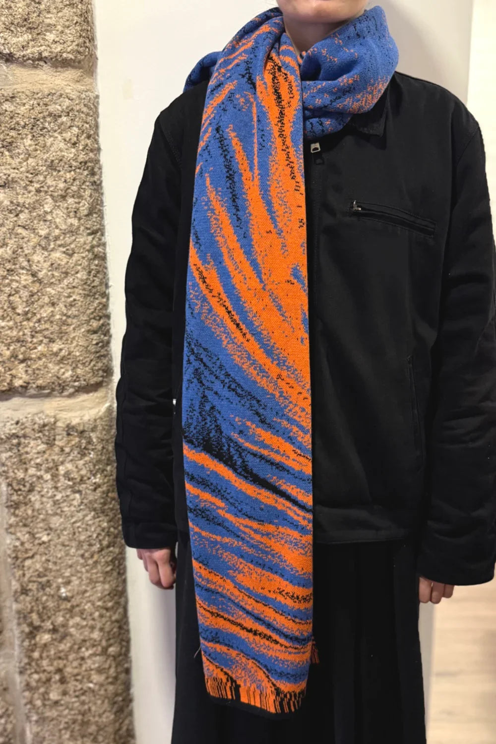 Colorful Orange and Blue Scarf image 0