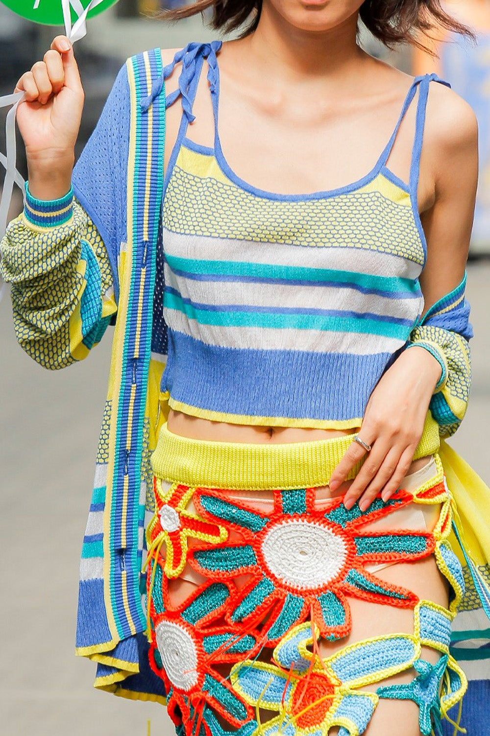 Sky Textured Stripes Top image 0