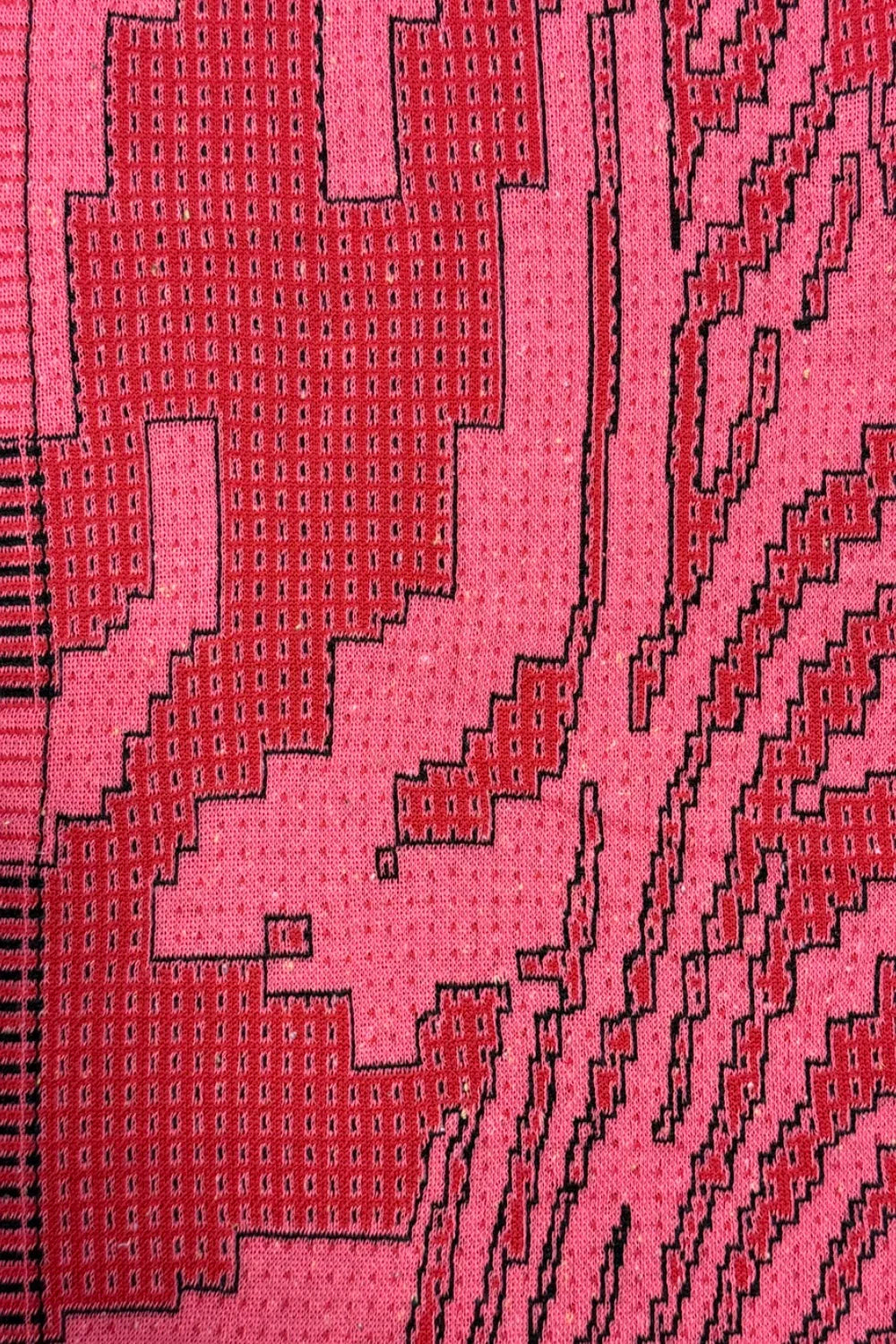 Pink and Black Jacquard Scarf image 1