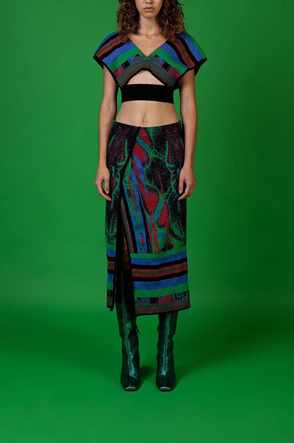 KNITWEAR JACQUARD COLORFUL SKIRT image 0