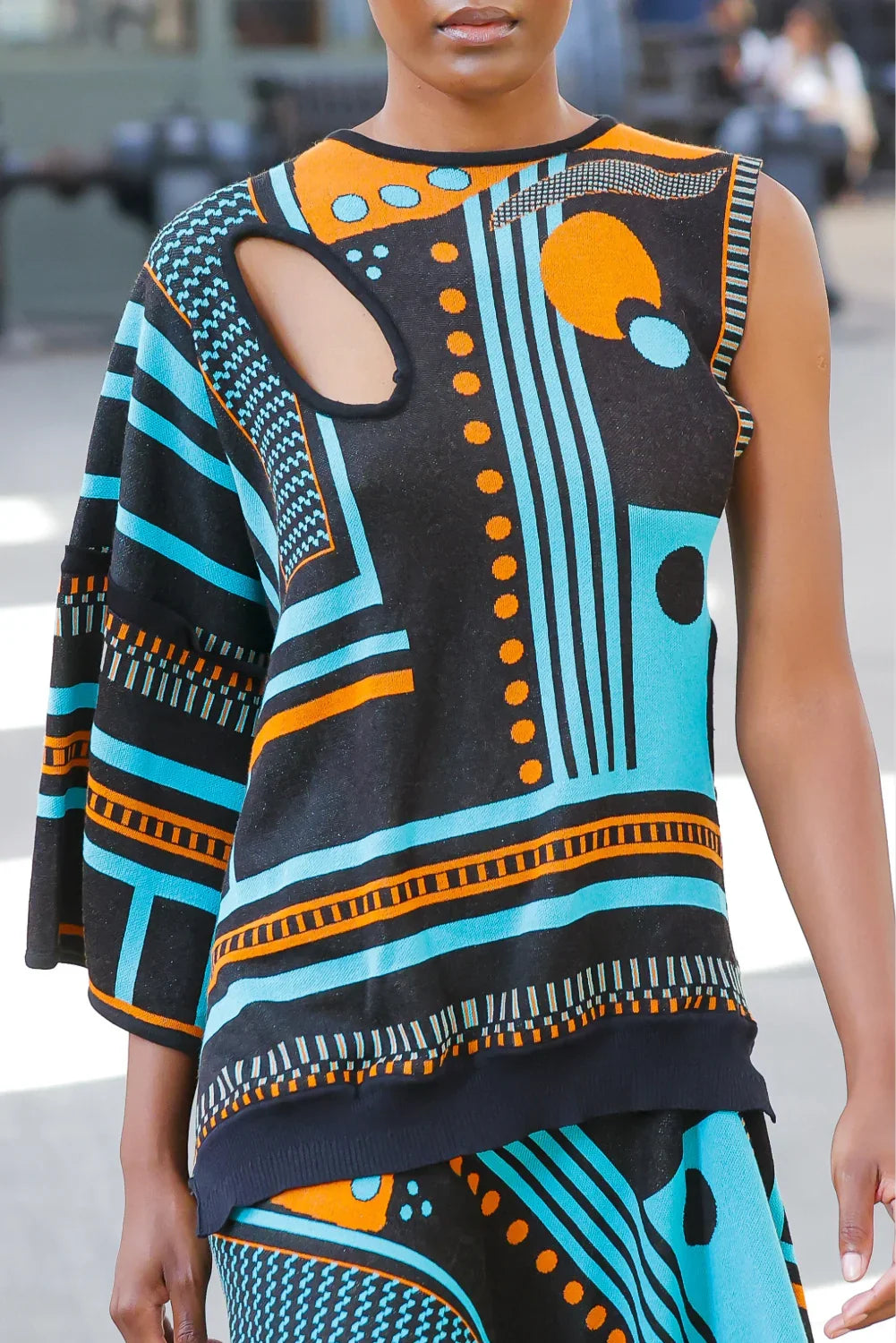 Knitwear Jacquard Bauhaus Asymmetric Sweater image 0