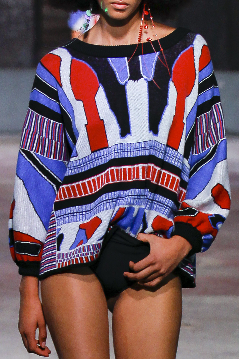 Knitwear Jacquard Sweater with geometric pattern image 0
