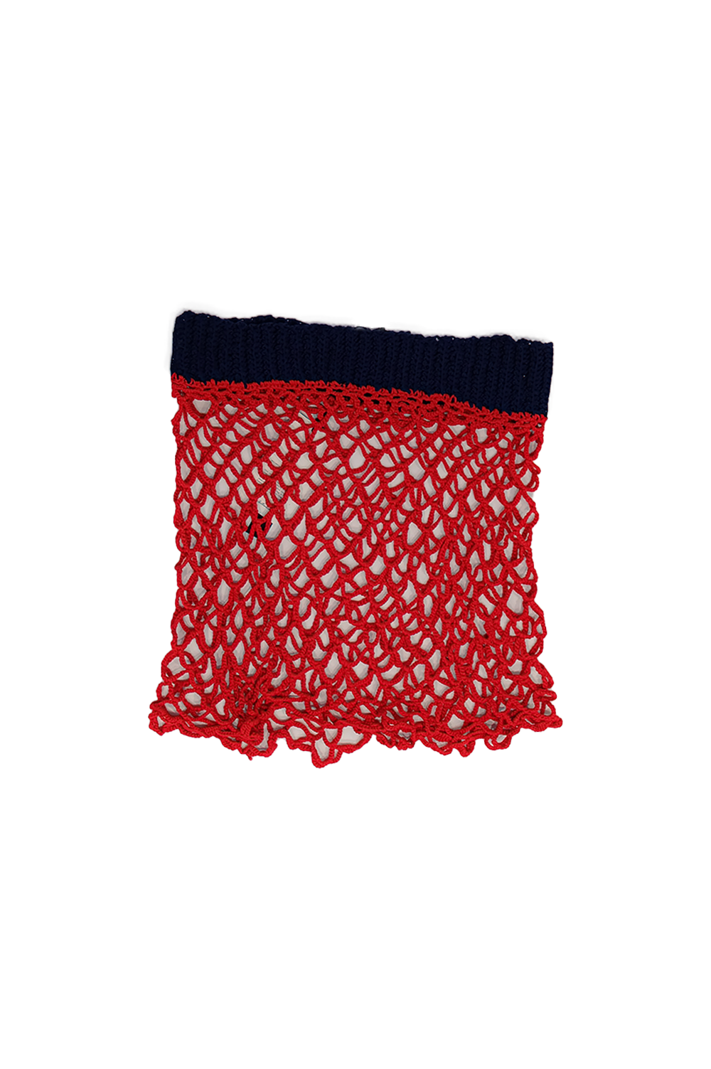 Red Crochet Skirt With Blue Rib image 2