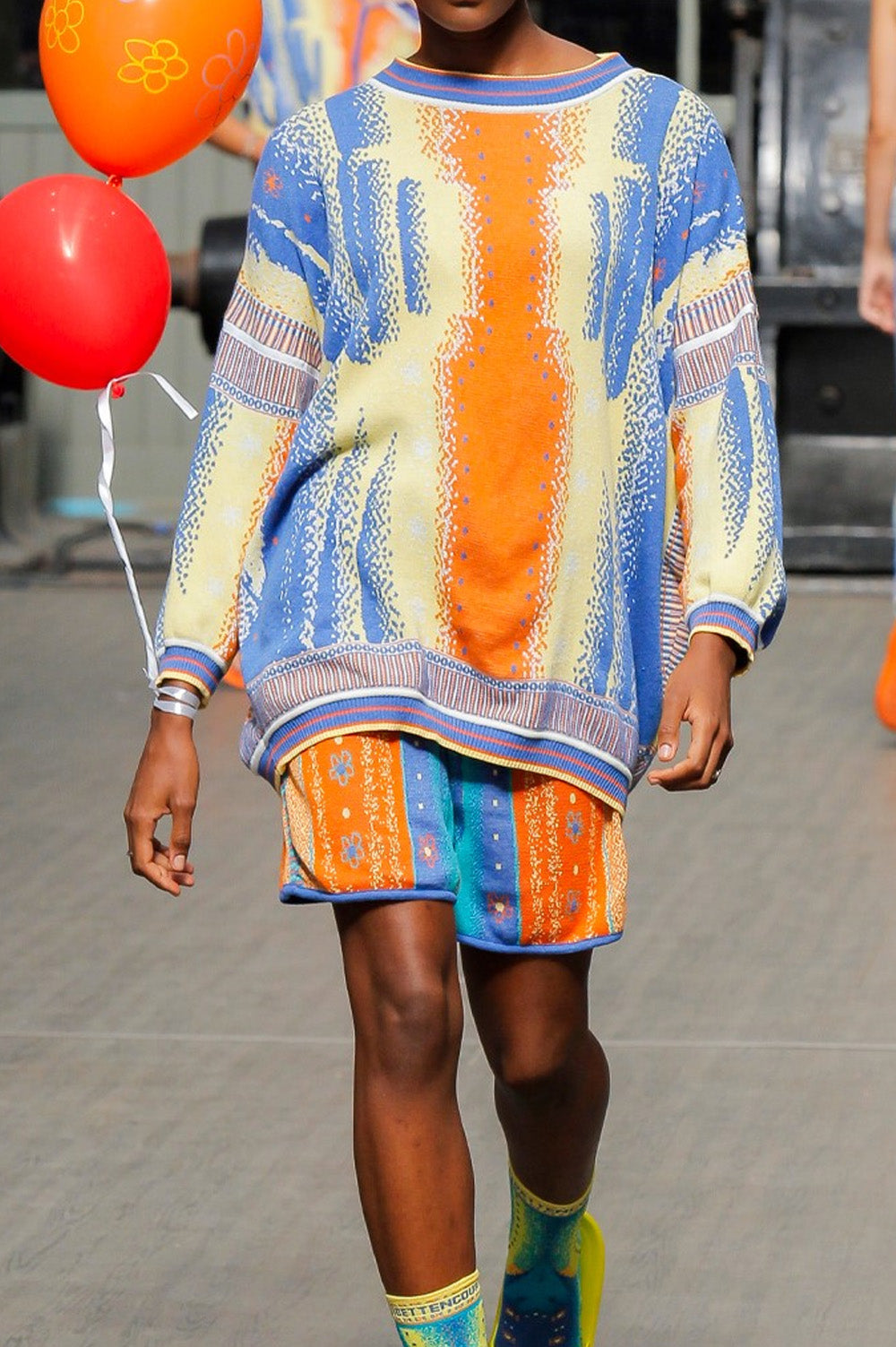 Clowd Jacquard Oversized Sweater image 0