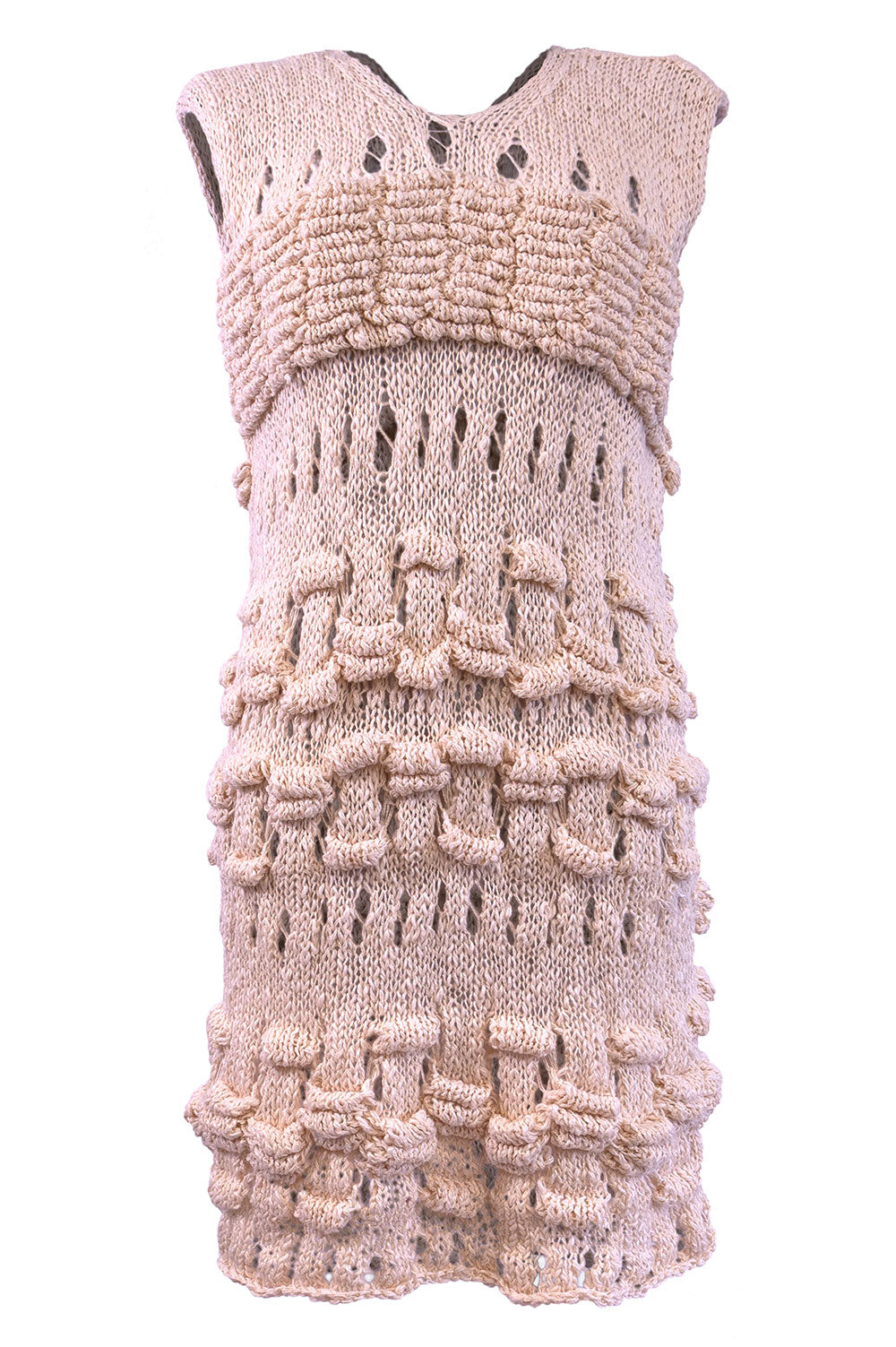 HAND KNIT DRESS WITH DIFFERENT STITCHES image 0