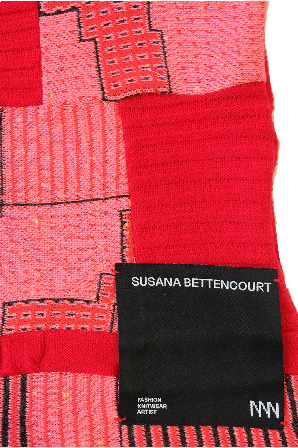 Pink and Red Jacquard Patchwork Tote Bag image 2