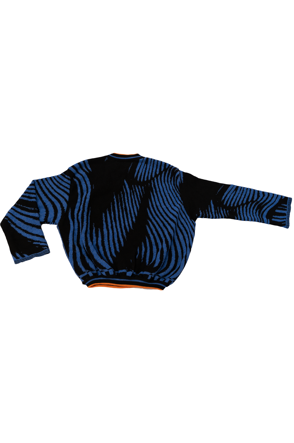 Knitwear Jacquard sweater in black and blue image 4