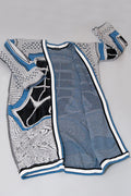 KNITWEAR JACQUARD LONG KIMONO WITH GEOMETRIC PATTERN image 0