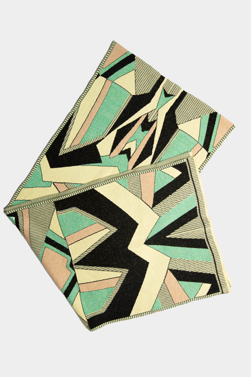 oversized scarf with colorful geometric pattern image 0