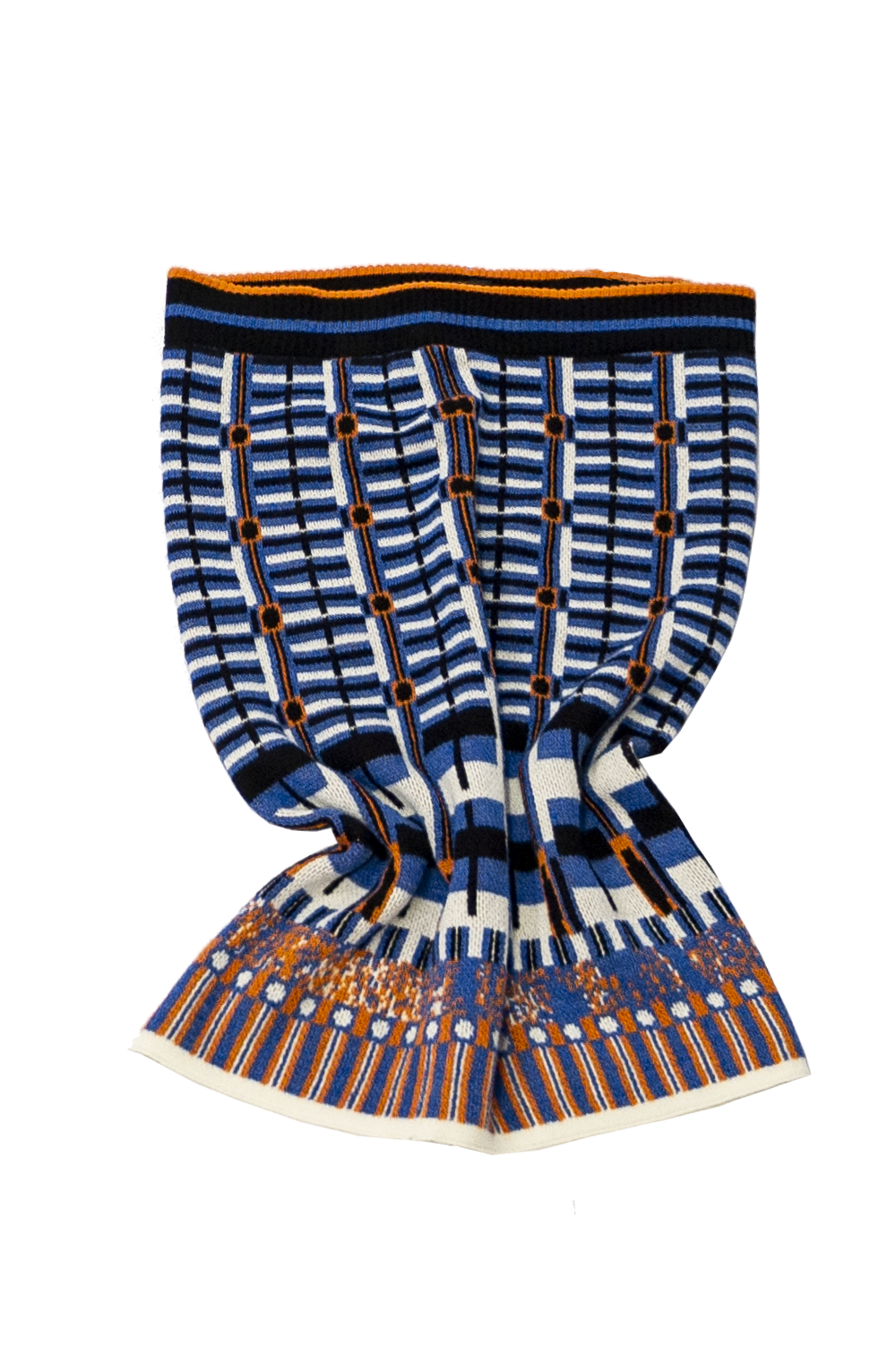 Knitwear Jacquard Skirt with geometric pattern image 2