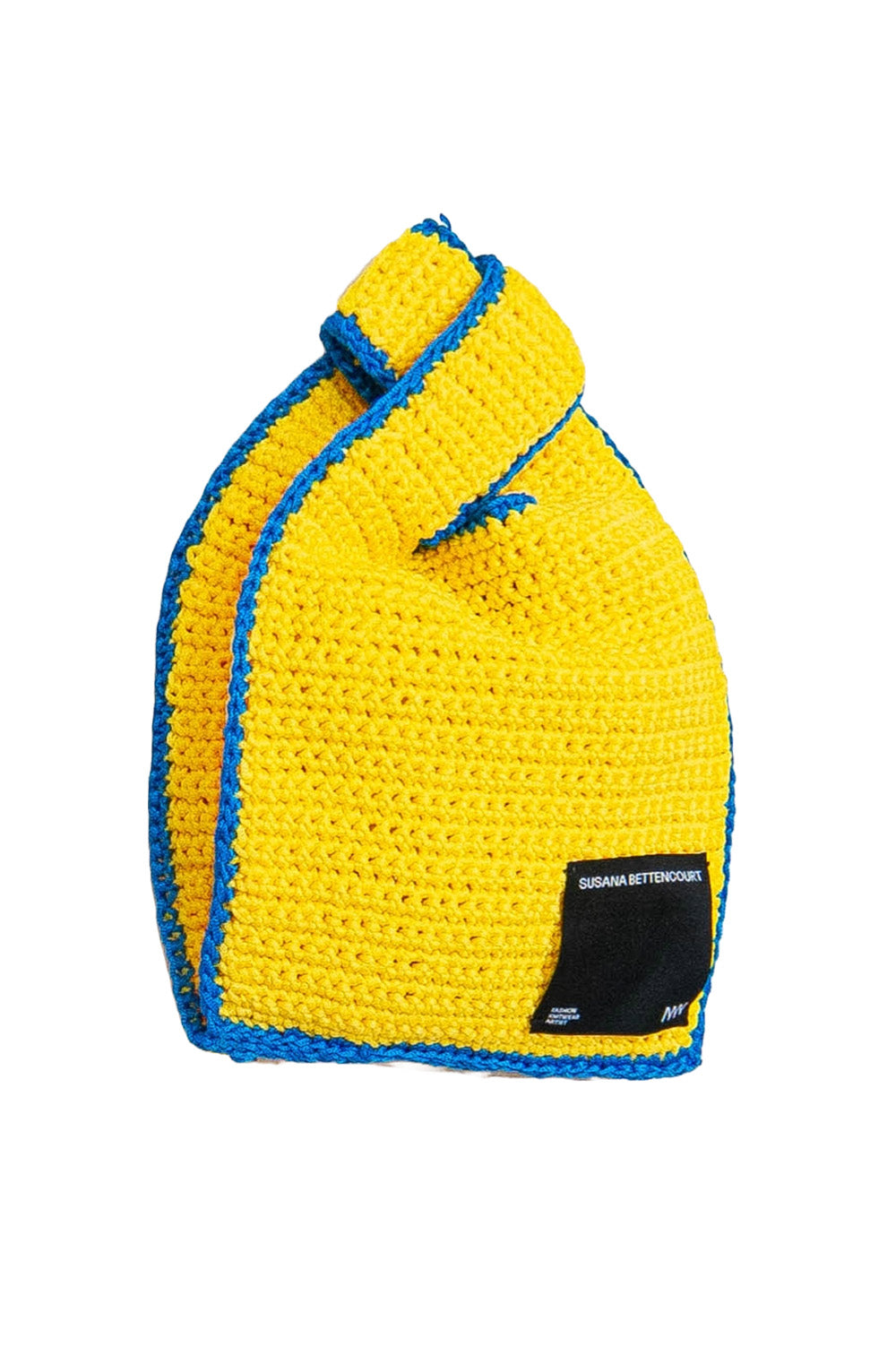 Retangular Yellow Crochet bag image 1