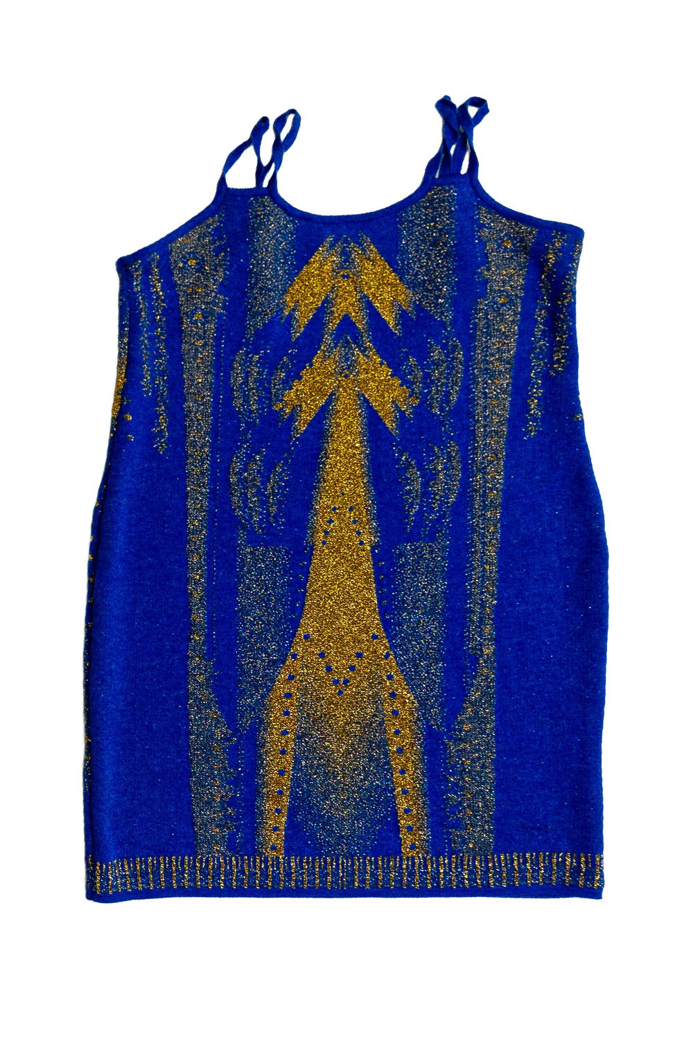 Gold Body Jacquard Mini Dress image 1
