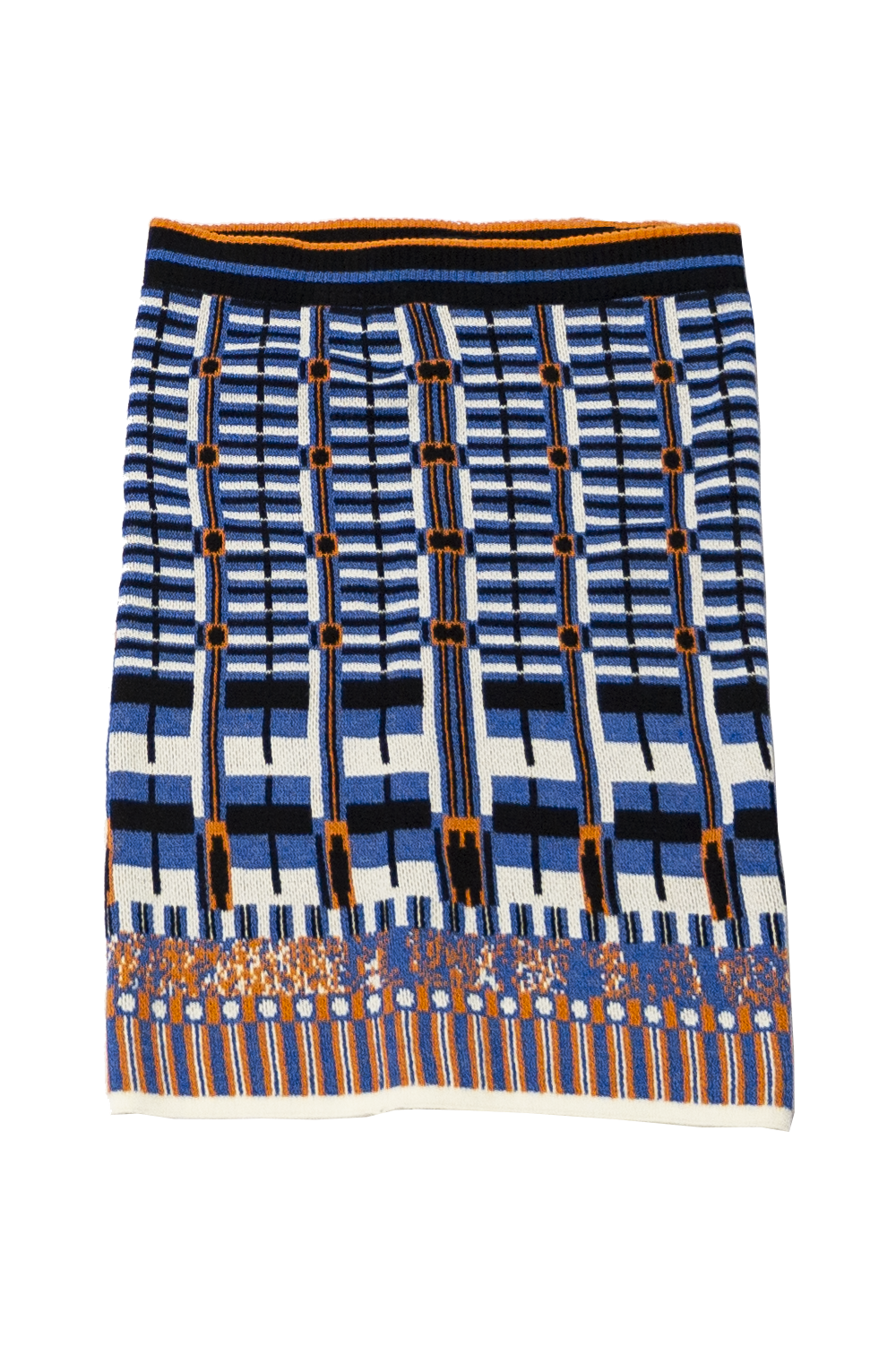 Knitwear Jacquard Skirt with geometric pattern image 1