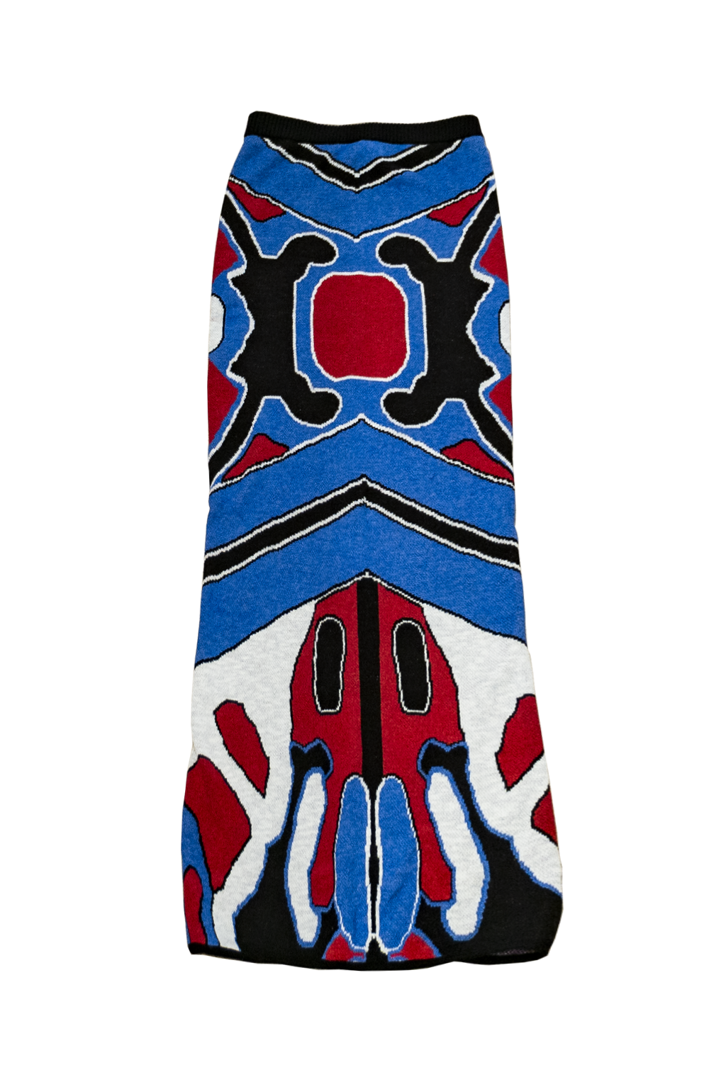 Knitwear Jacquard Skirt with back slit image 1