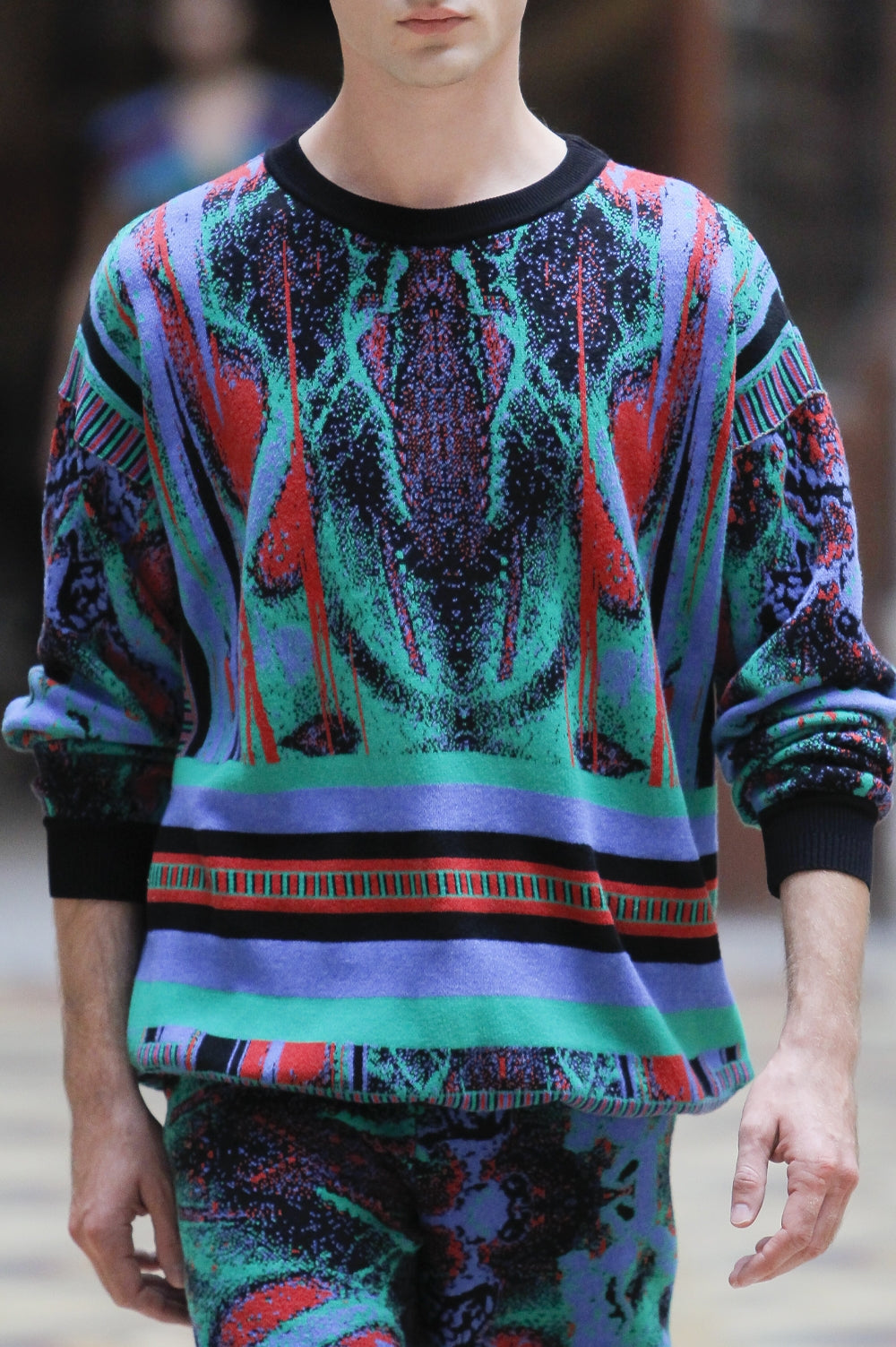 KNITWEAR JACQUARD COLORFUL MALE SWEATER image 0