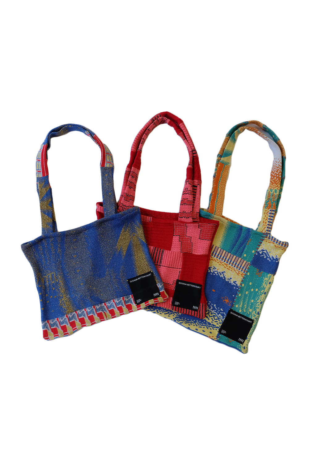 Cloud Jacquard Patchwork Tote Bag image 4