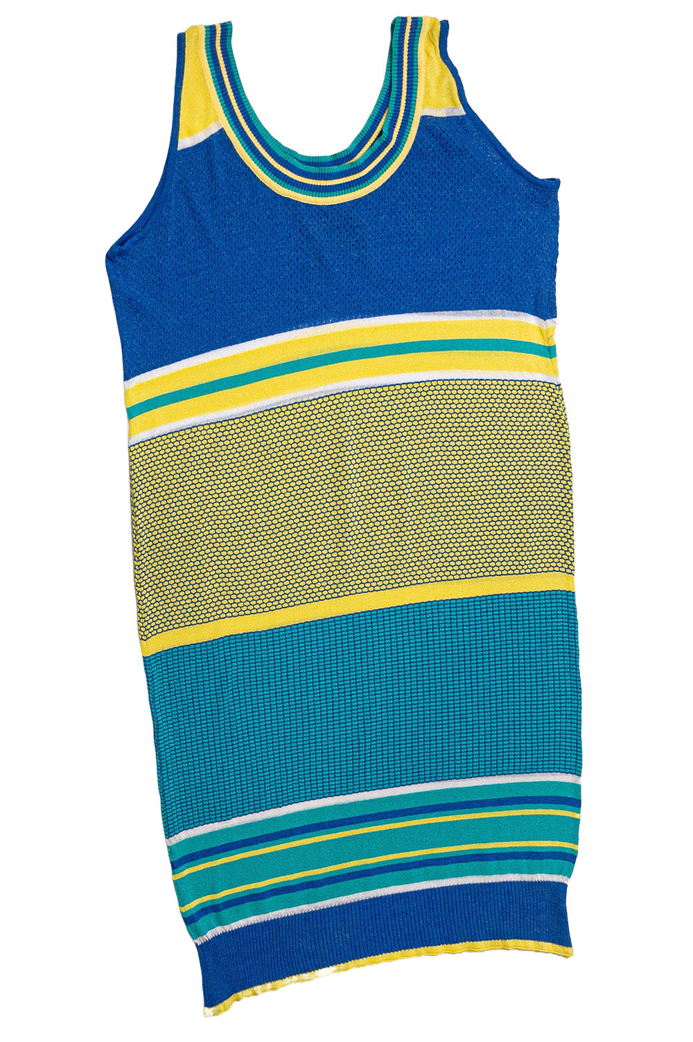 Sky Textured Stripes Midi Sleeveless Dress image 3