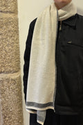 White Jacquard Scarf image 0