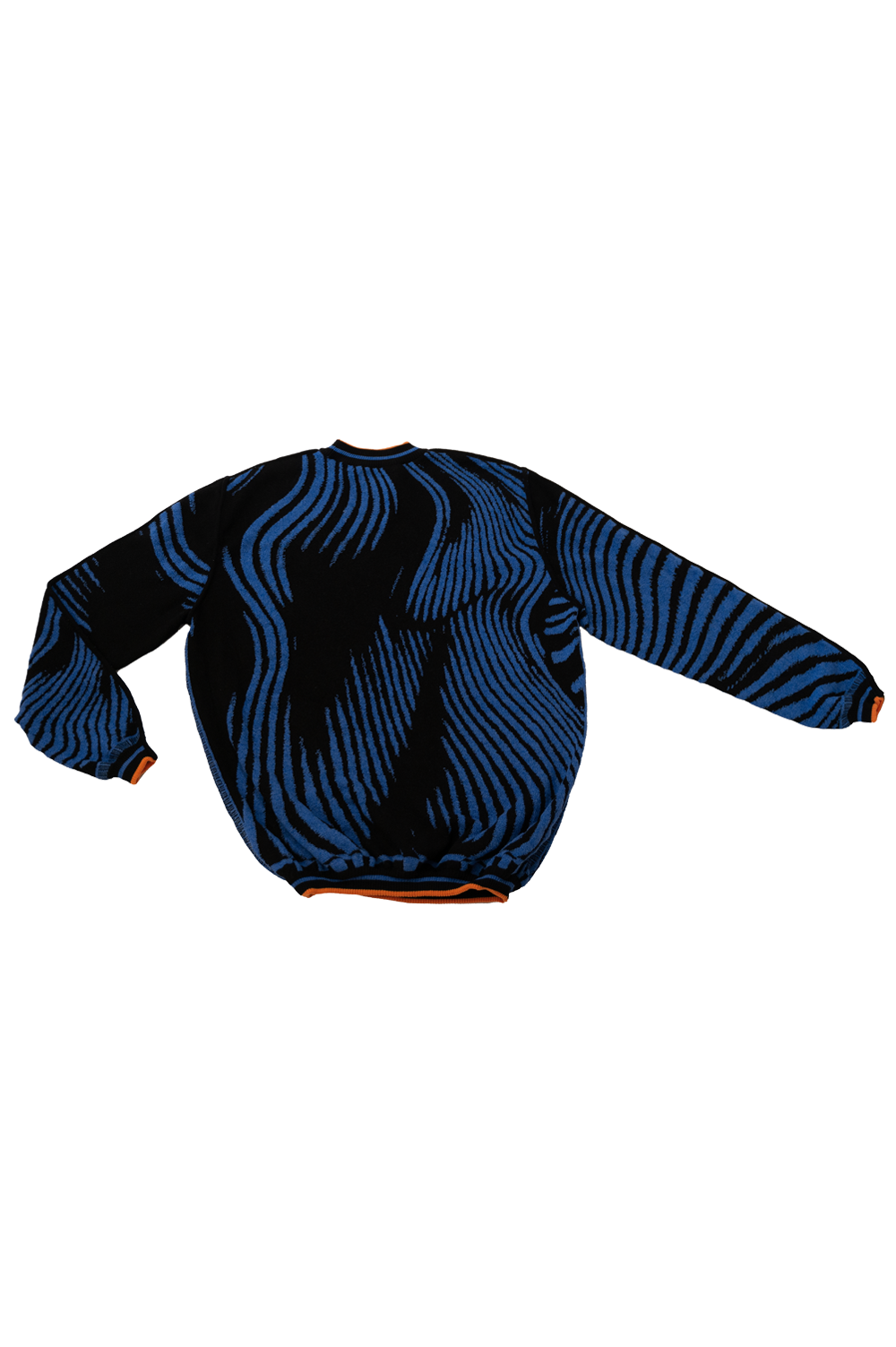 Knitwear Jacquard Male sweater in black and blue image 4