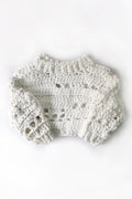 CROCHET SWEATER IN WHITE CHUNKY YARN image 0