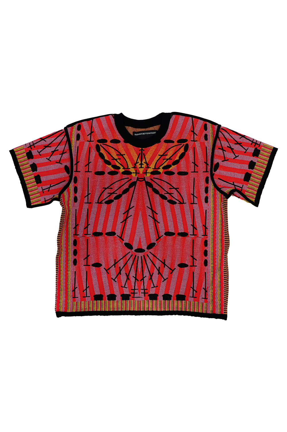 Knitwear Jacquard Butterfly Short Sleeve Sweater image 1