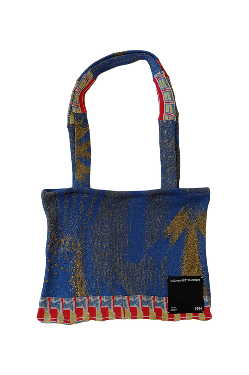 Gold Body Jacquard Patchwork Tote Bag image 0