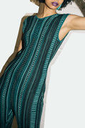 JACQUARD JUMPSUIT WITH OPEN BACK image 0