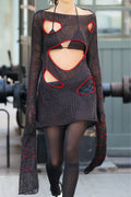 Knitwear Long Sleeve Dress knitted by hand machine image 0