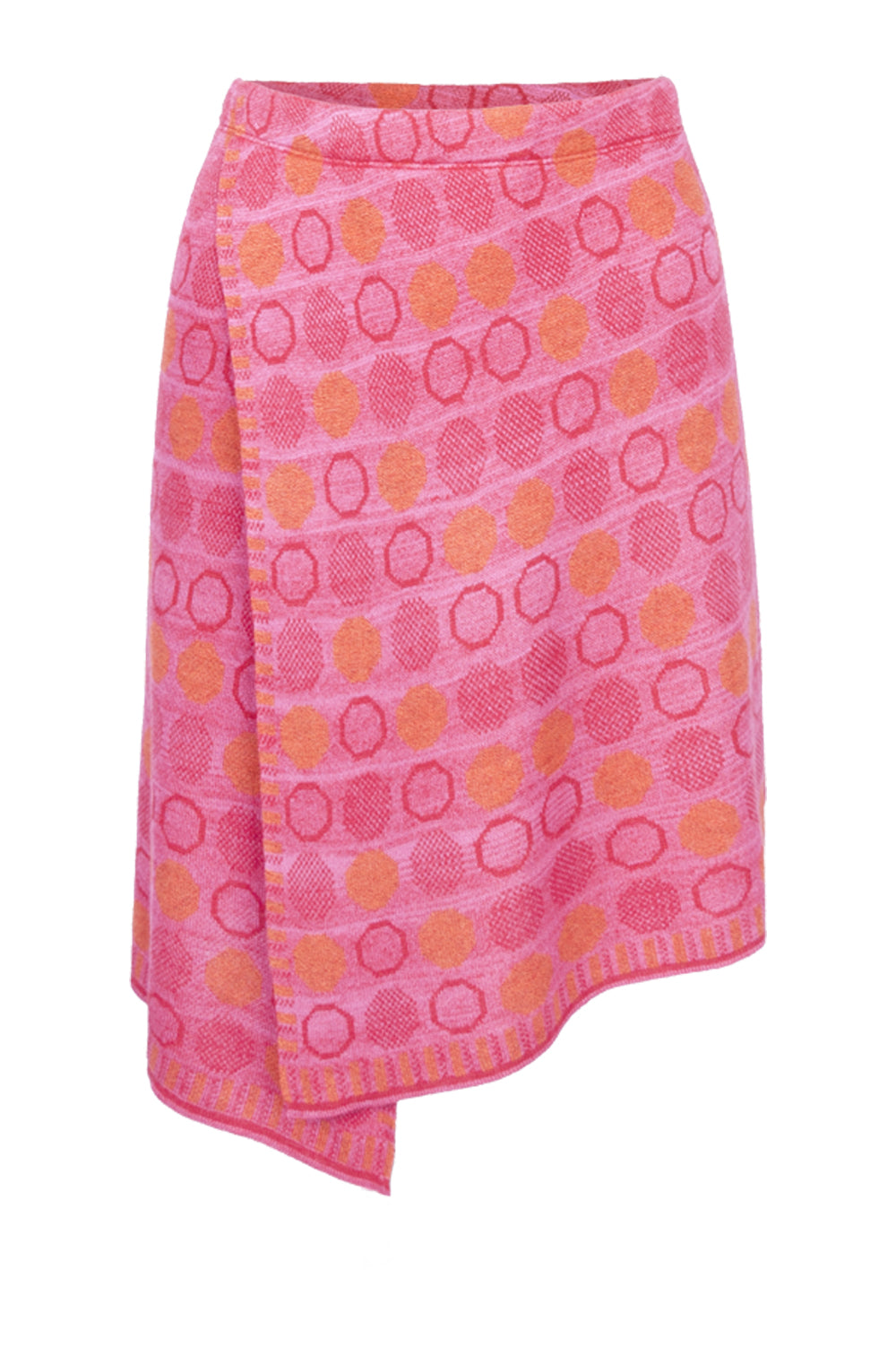 KNITWEAR JACQUARD DOTS PRINT SKIRT IN PINK image 3