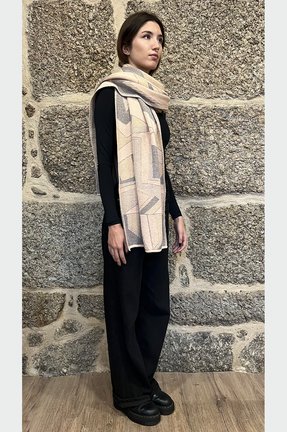 scarf in different nude colors and grey image 3