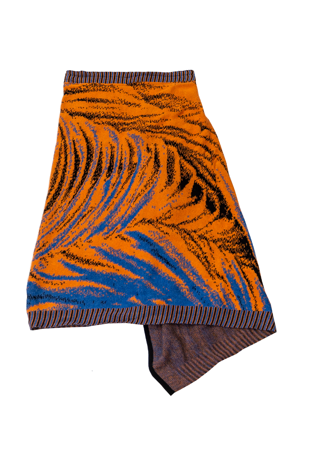 Knitwear Jacquard Asymmetric Colorful Skirt image 4