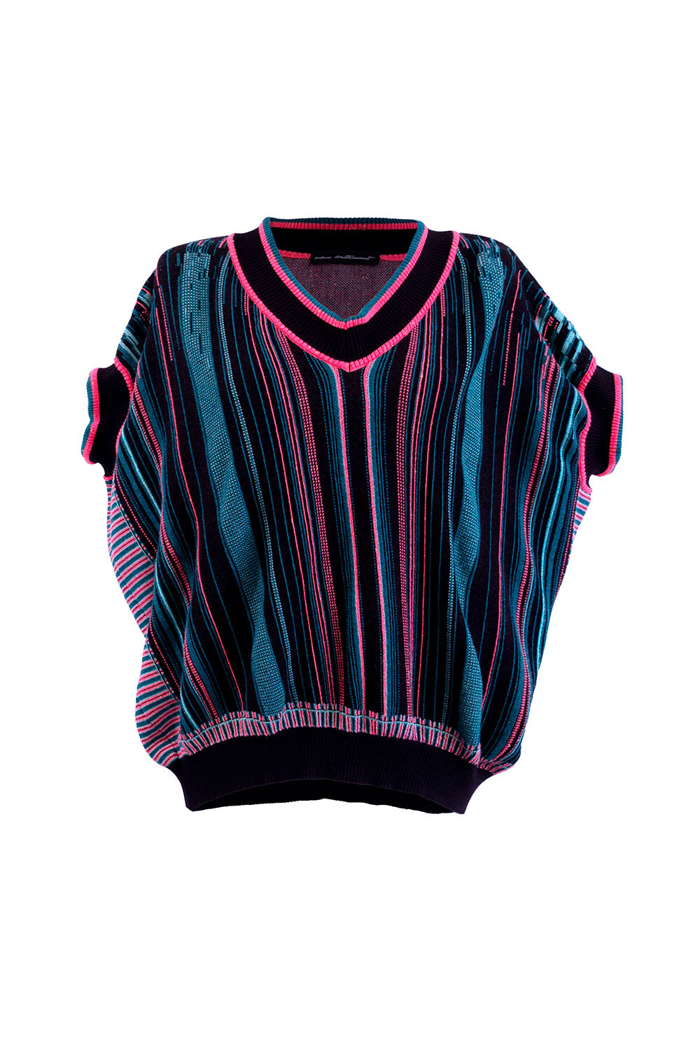 JACQUARD VEST WITH VERTICAL STRIPES image 4
