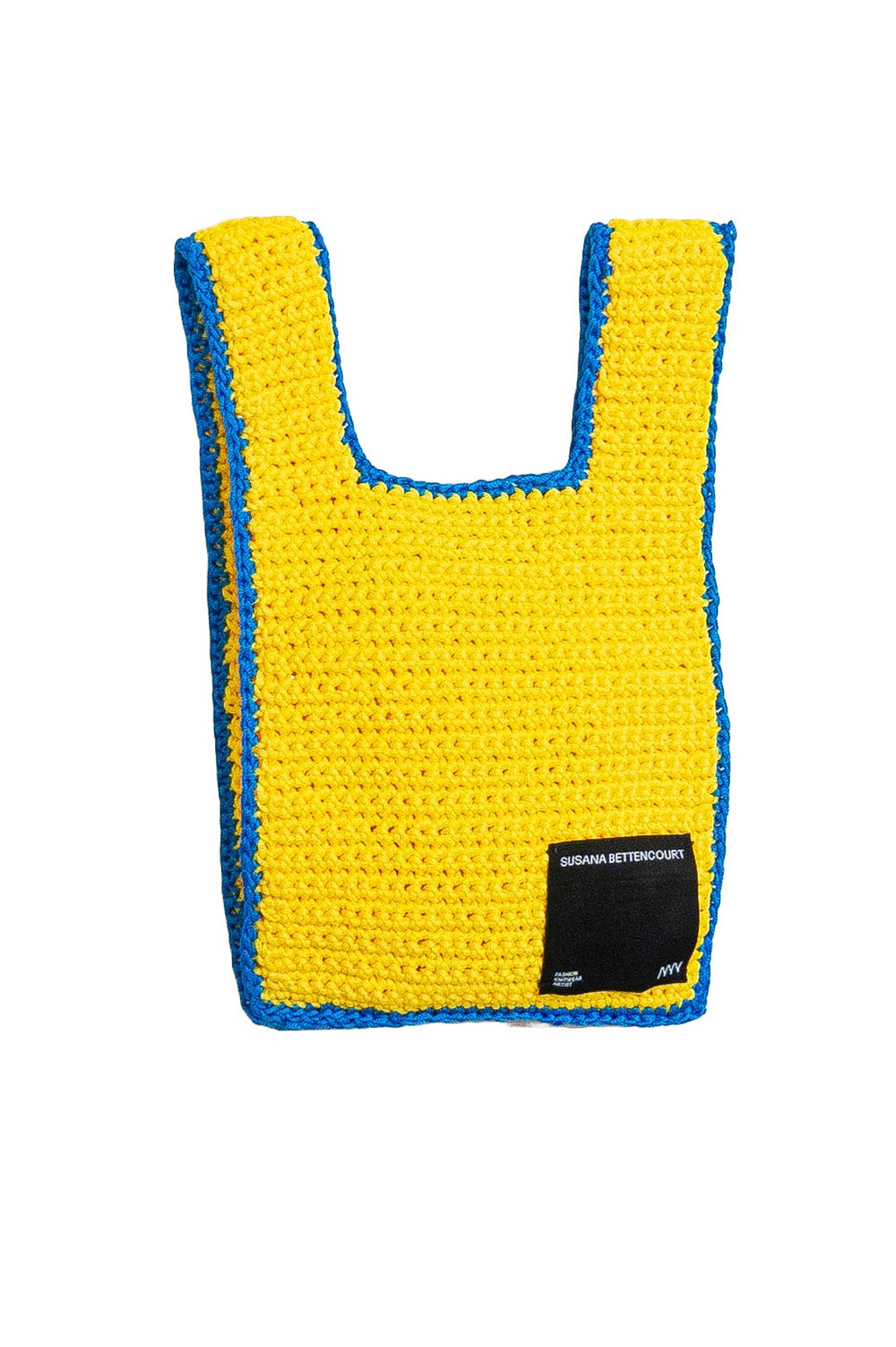 Retangular Yellow Crochet bag image 2