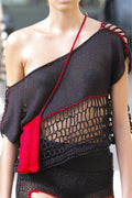 Knitwear top knitted by hand machine image 0