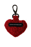 Red Crochet Heart Keychain image 0