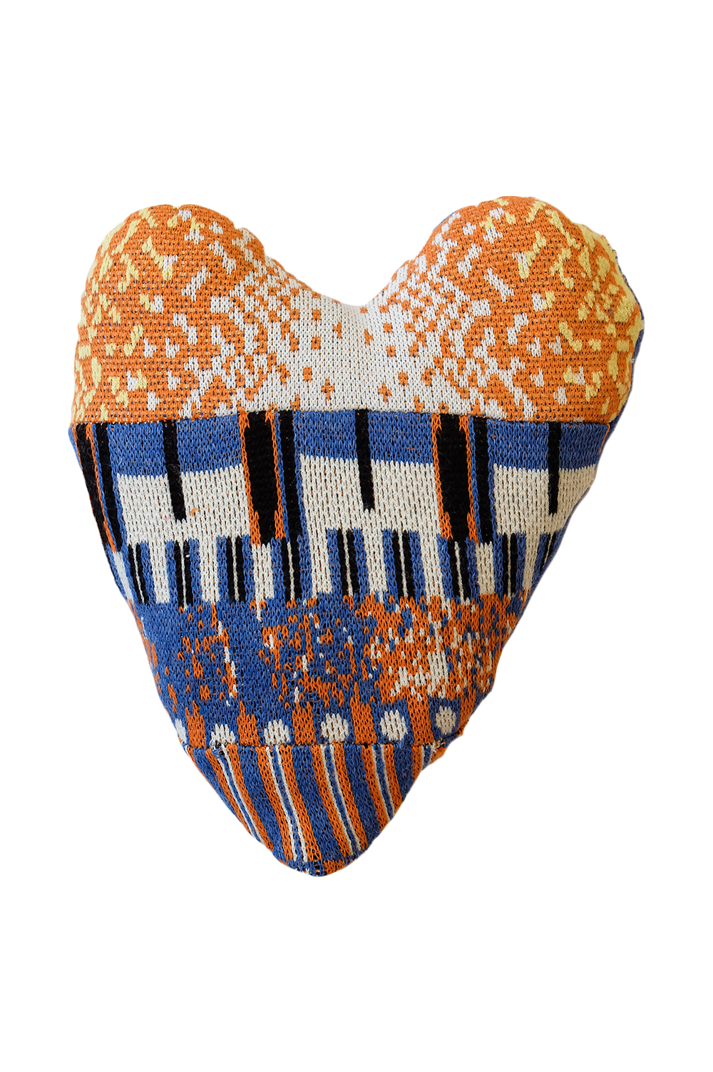 Two-Patch Cloud Jacquard Heart Pillow image 1