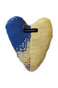 Two-Patch Cloud Jacquard Heart Pillow image 0