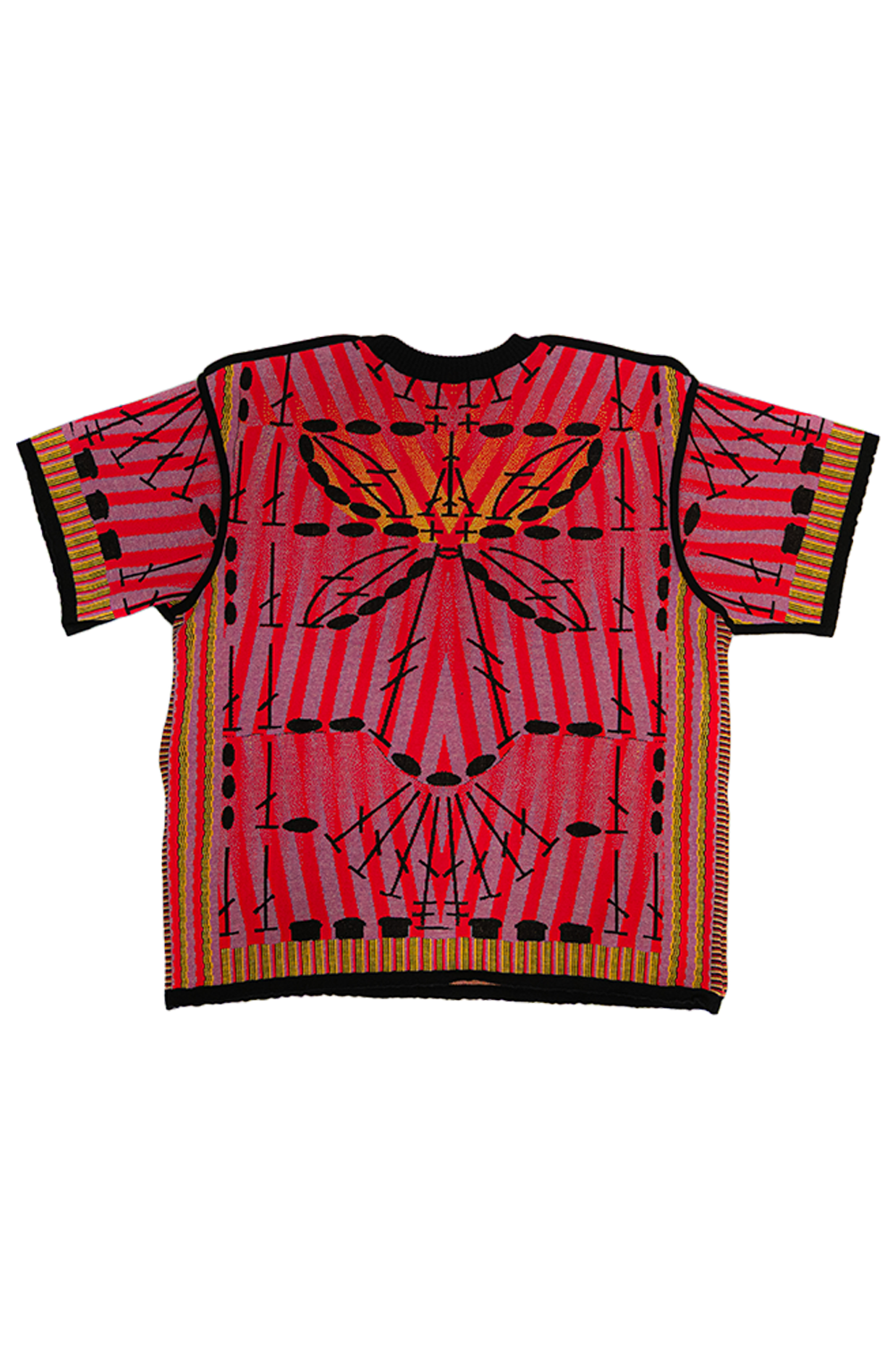 Knitwear Jacquard Butterfly Short Sleeve Sweater image 2