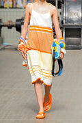 Kid Textured Stripes Midi Dress image 0