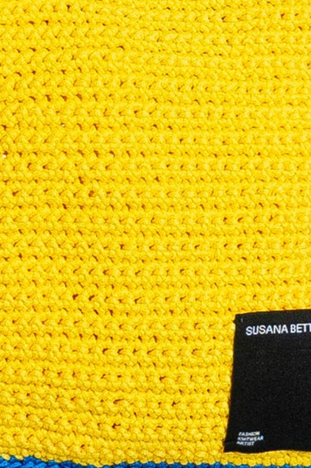 Retangular Yellow Crochet bag image 4