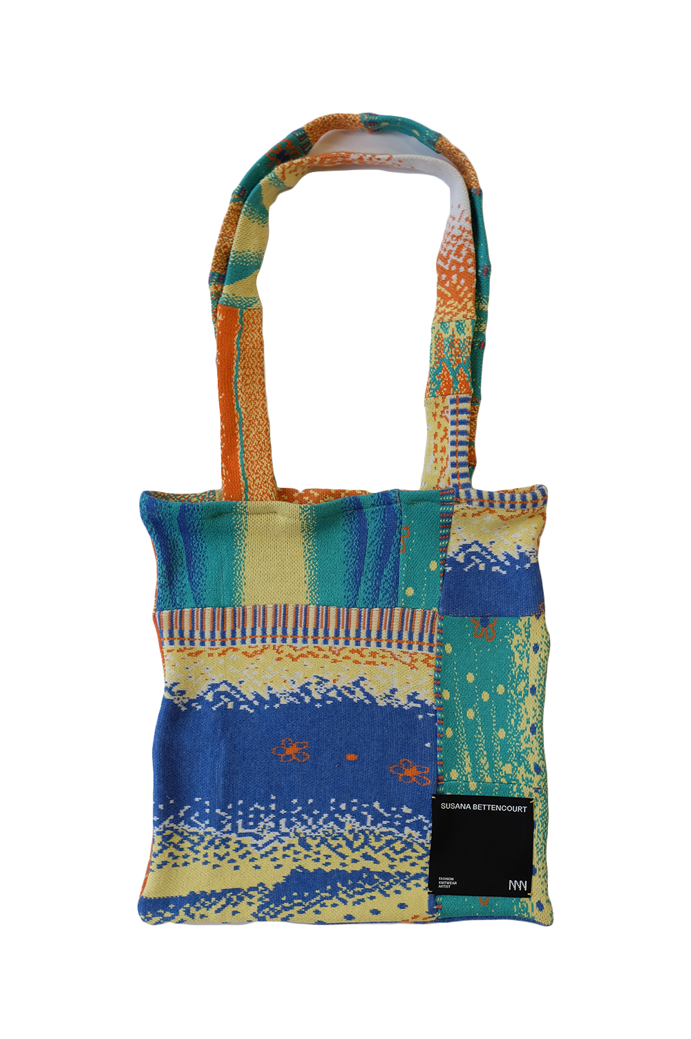 Cloud Jacquard Patchwork Tote Bag image 0