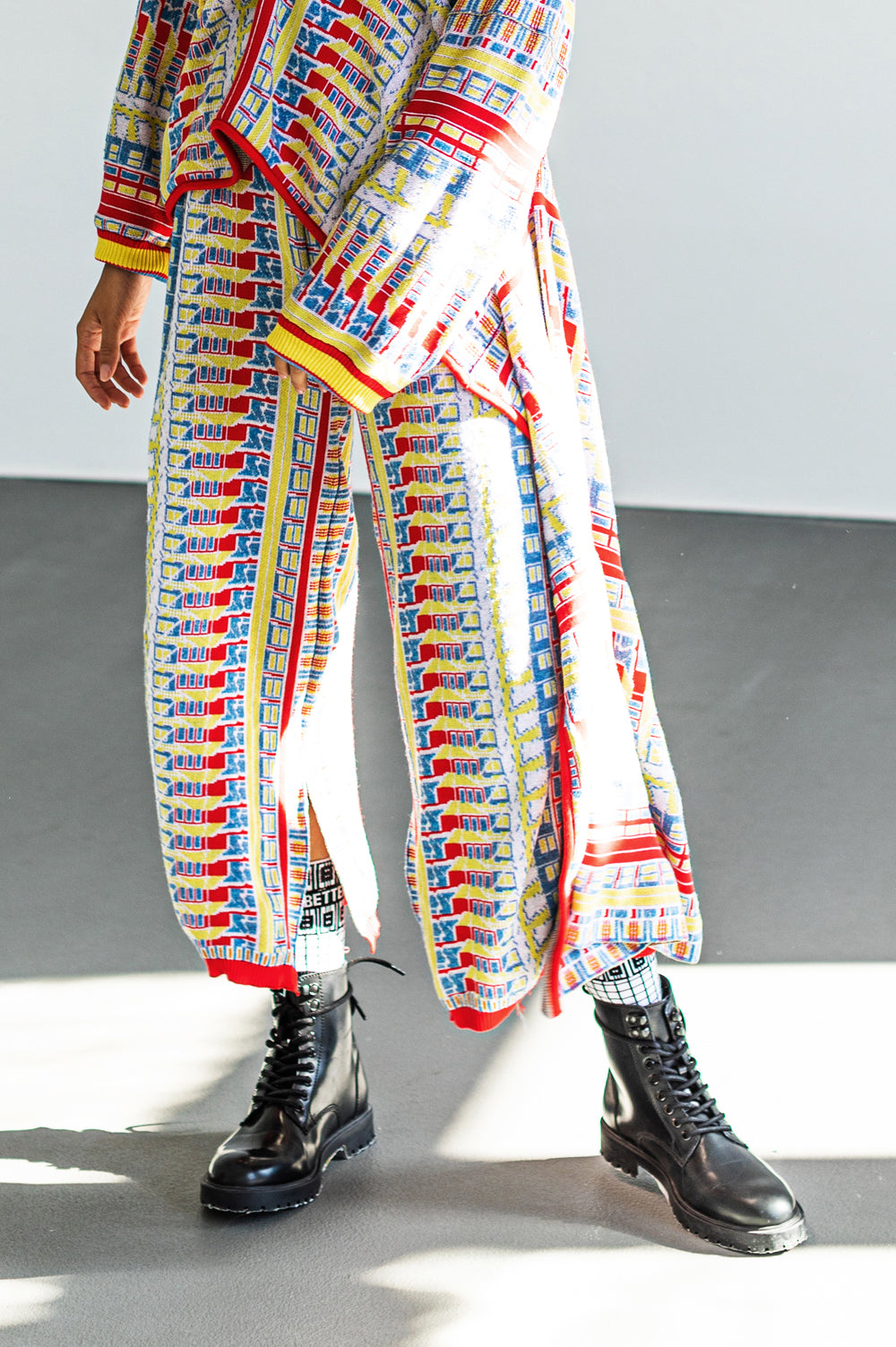 KNITWEAR JACQUARD COLORFUL TROUSERS image 0