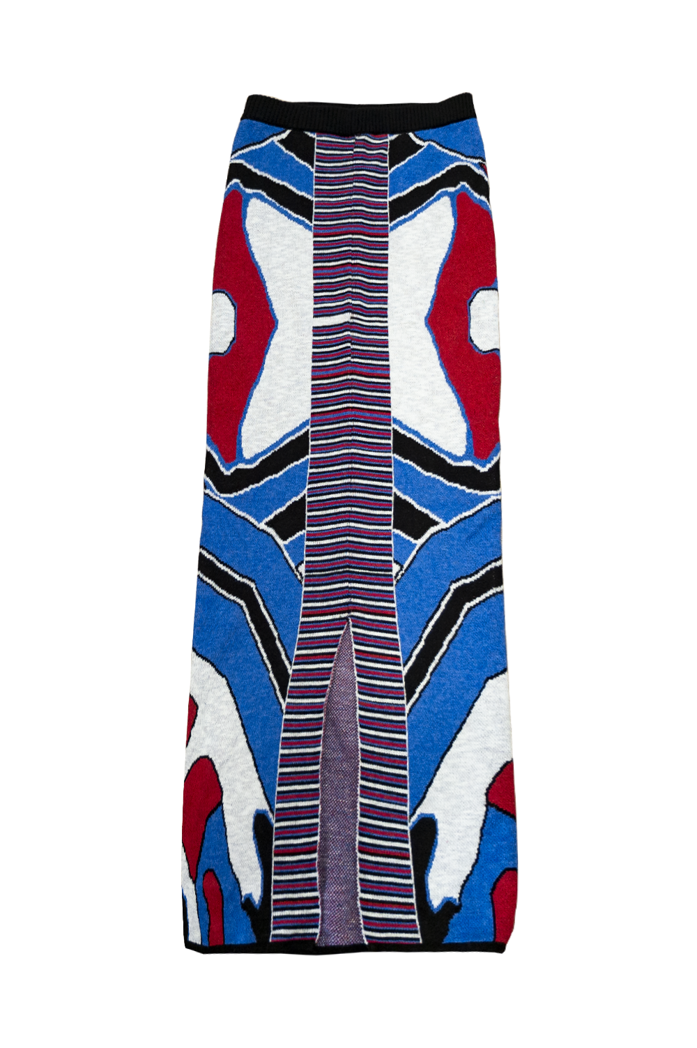 Knitwear Jacquard Skirt with back slit image 2