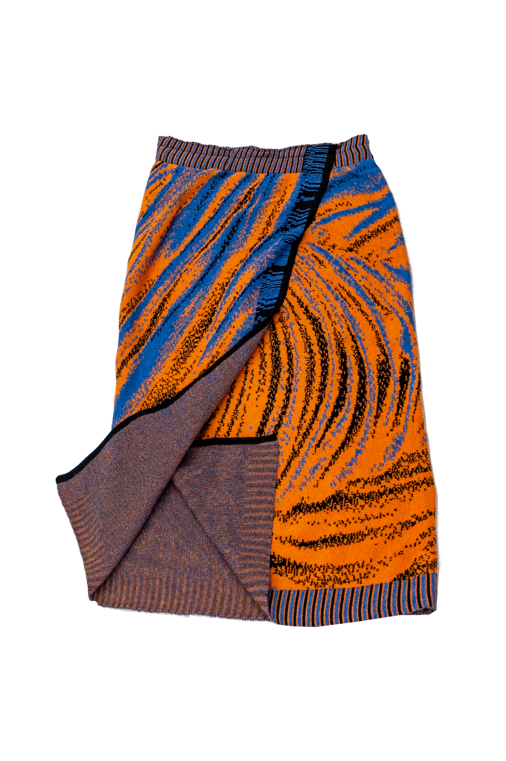 Knitwear Jacquard Skirt with side slit image 3