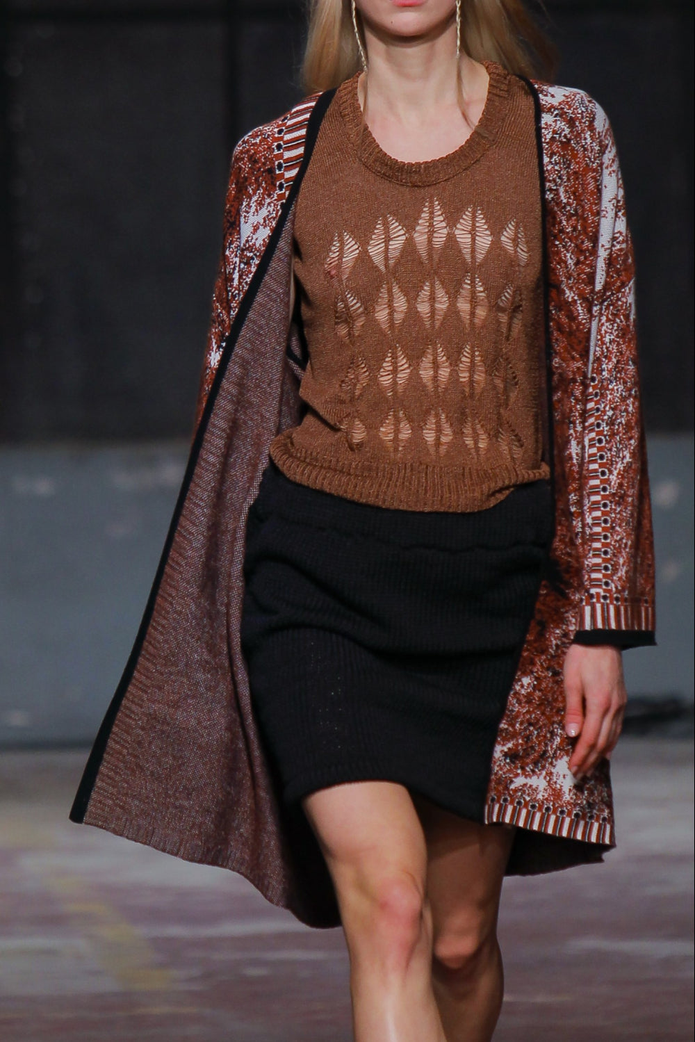 Knitwear Jacquard Long Cardigan image 0