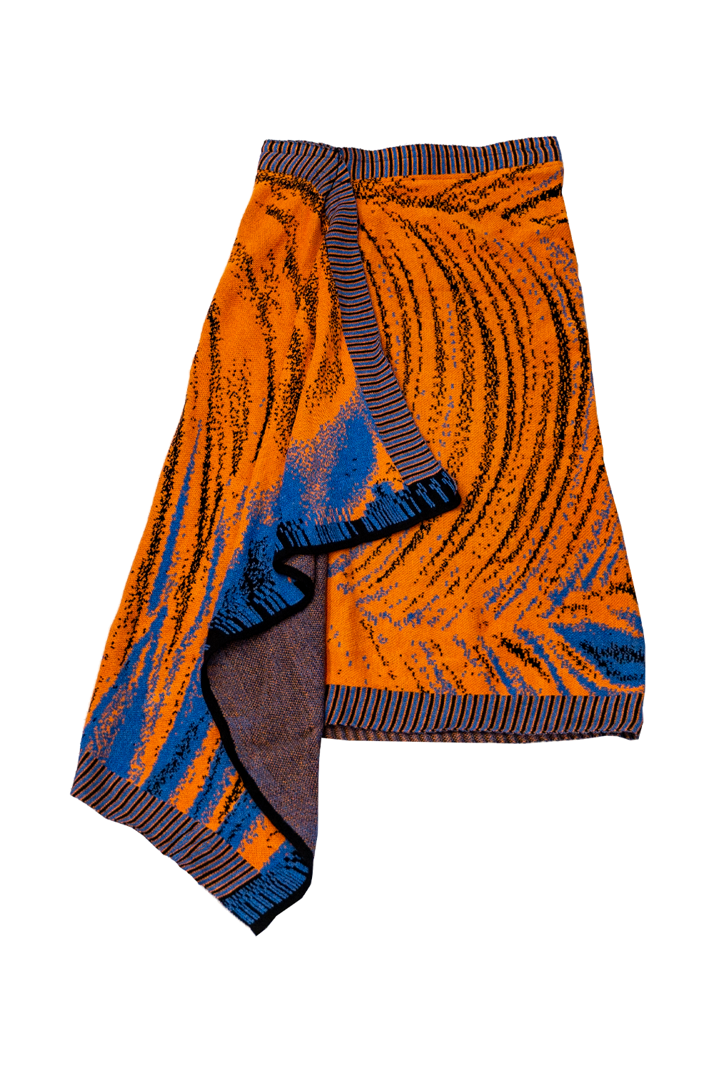 Knitwear Jacquard Asymmetric Colorful Skirt image 2