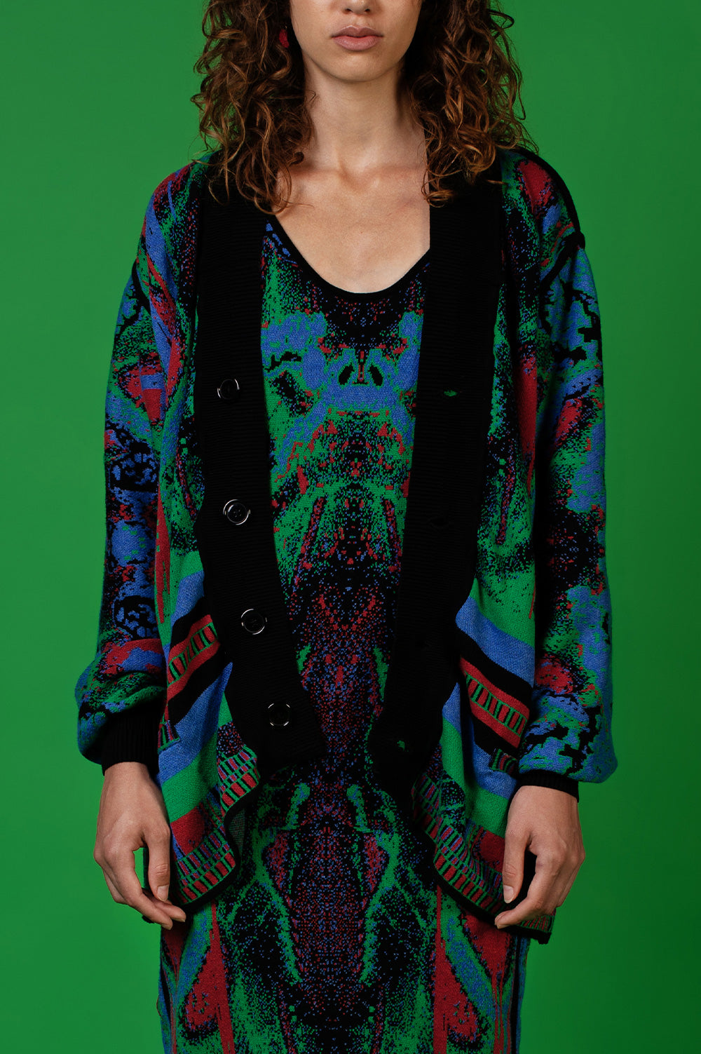 KNITWEAR JACQUARD COLORFUL JACKET image 1