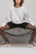 KNITWEAR JACQUARD SWEATER IN WHITE AND SILVER WITH LONG SLEEVES image 0